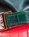 Bespoke Watch Strap in Emerald Green Crocodile