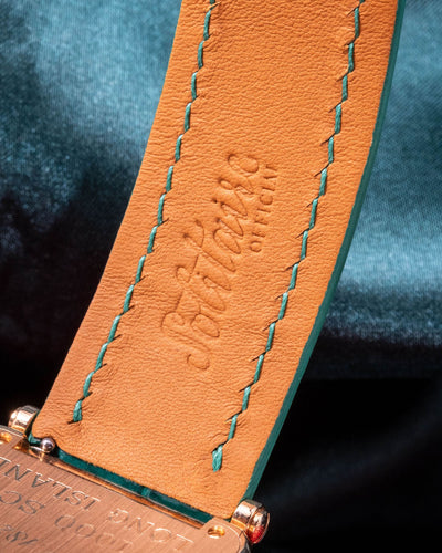 Bespoke Watch Strap in Emerald Green Crocodile