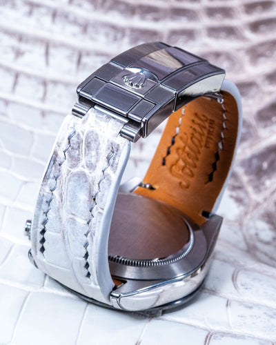 Bespoke Watch Strap in Natural Himalayan Crocodile