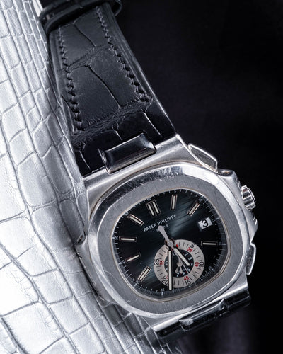 Bespoke Watch Strap in Jet Black Crocodile