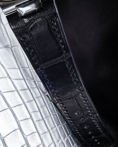 Bespoke Watch Strap in Jet Black Crocodile