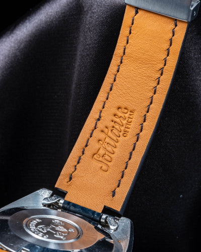 Bespoke Watch Strap in Navy Blue Crocodile