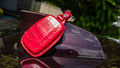 Bespoke Key Fob Cover in Ferrari Red Crocodile
