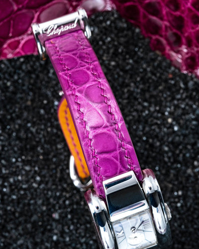 Bespoke Watch Strap in Purple Crocodile