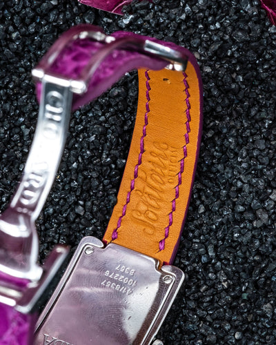Bespoke Watch Strap in Purple Crocodile