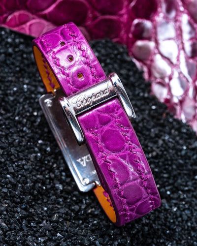 Bespoke Watch Strap in Purple Crocodile