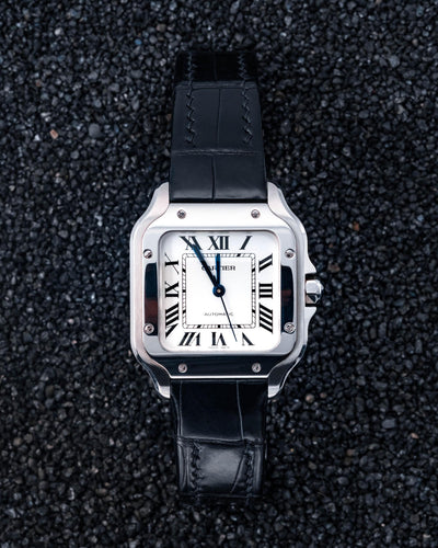 Bespoke Watch Strap in Black Crocodile