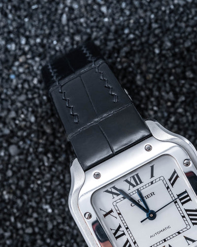 Bespoke Watch Strap in Black Crocodile