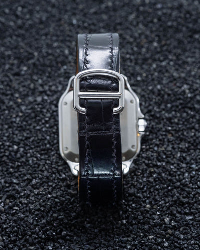 Bespoke Watch Strap in Black Crocodile