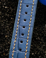 Bespoke Watch Strap in Baby Blue Himalayan Crocodile
