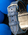 Bespoke Watch Strap in Baby Blue Himalayan Crocodile