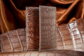Bespoke Card Holder In Ombre Brown Crocodile