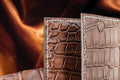 Bespoke Card Holder In Ombre Brown Crocodile