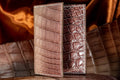 Bespoke Card Holder In Ombre Brown Crocodile