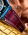 Bespoke Watch Strap in Reddish Brown Crocodile