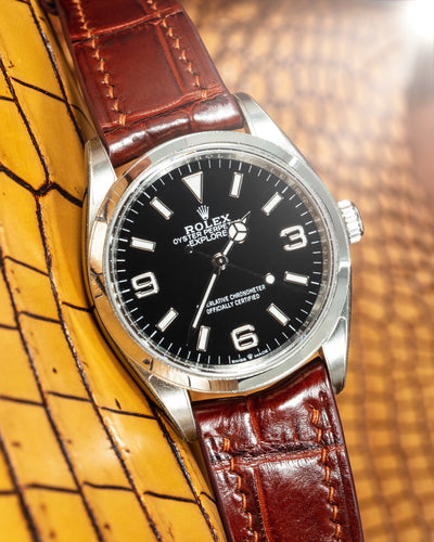 Bespoke Watch Strap in Reddish Brown Crocodile