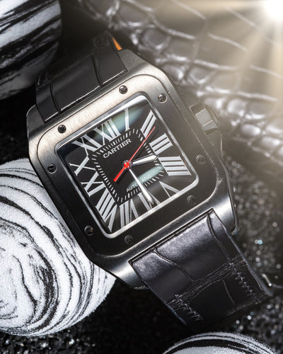 Bespoke Watch Strap in Jet Black Crocodile