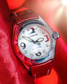 Bespoke Watch Strap in Ferrari Red Crocodile