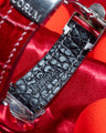 Bespoke Watch Strap in Ferrari Red Crocodile