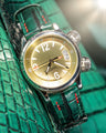 Bespoke Watch Strap in Ombre Green Crocodile