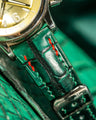 Bespoke Watch Strap in Ombre Green Crocodile