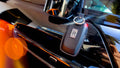 Bespoke Key Fob Covers in Black & Baby Blue Nappa