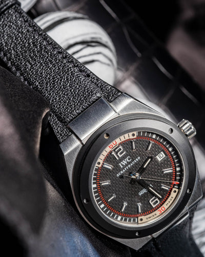 Bespoke Watch Strap in Black Chèvre