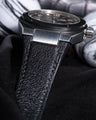 Bespoke Watch Strap in Black Chèvre