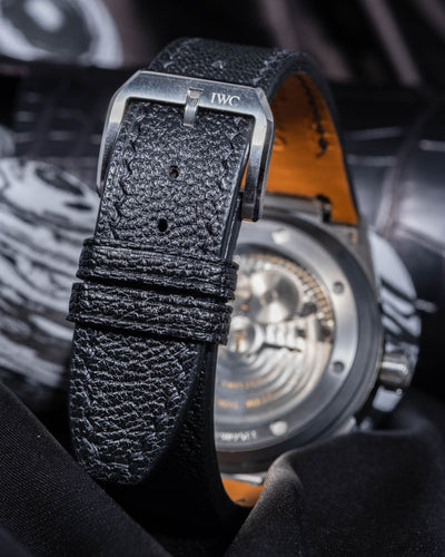 Bespoke Watch Strap in Black Chèvre