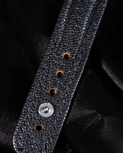 Bespoke Watch Strap in Black Chevre