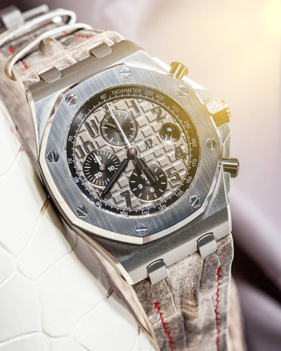 Bespoke Watch Strap in Natural Himalayan Crocodile