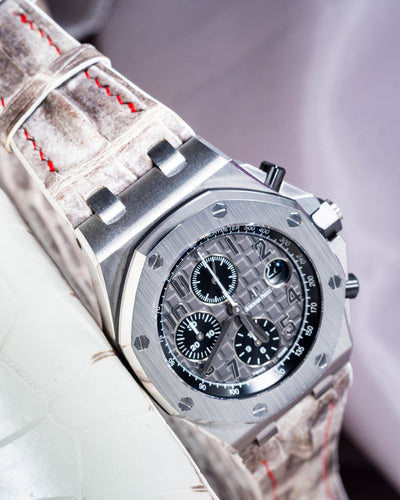 Bespoke Watch Strap in Natural Himalayan Crocodile