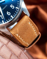 Bespoke Watch Strap in Brown Suede Calf