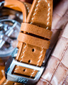 Bespoke Watch Strap in Brown Suede Calf