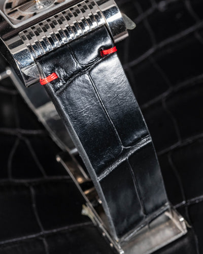 Bespoke Watch Strap in Jet Black Crocodile