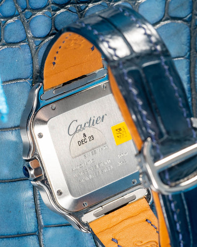 Bespoke Watch Strap in Navy Blue Crocodile