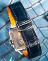 Bespoke Watch Strap in Navy Blue Crocodile