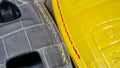 Bespoke Key Fob Covers in Olive Grey & Matte Yellow Crocodile