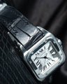 Bespoke Watch Strap in Jet Black Crocodile
