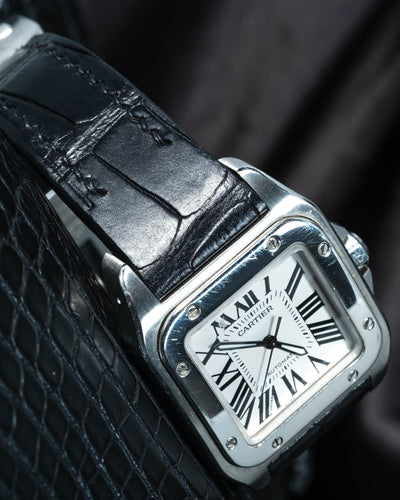 Bespoke Watch Strap in Jet Black Crocodile