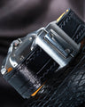 Bespoke Watch Strap in Jet Black Crocodile