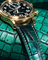 Bespoke Watch Strap in Ombre Green Crocodile