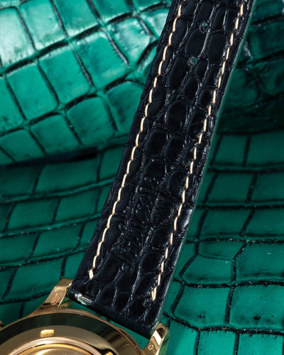 Bespoke Watch Strap in Ombre Green Crocodile