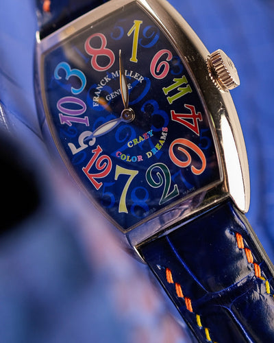 Bespoke Watch Strap in Electric Blue Crocodile