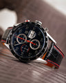 Bespoke Watch Strap in Black Crocodile