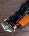 Bespoke Watch Strap in Black Crocodile