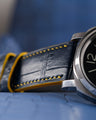 Bespoke Watch Strap in Navy Blue Crocodile
