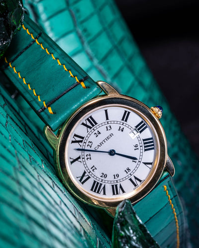 Bespoke Watch Strap in Ombre Green Crocodile