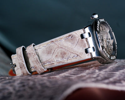 Bespoke Watch Strap in Natural Himalayan Crocodile
