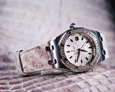Bespoke Watch Strap in Natural Himalayan Crocodile